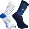 Madison Sportive Mid Socks Twin Pack - Blue Spot/White Stripe -Sportful Shop mcl22s302 01