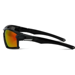 Madison Engage Glasses - Gloss Black - Fire Mirror/Amber/Clear Lens Pack -Sportful Shop mcl22s510 01