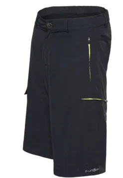 Funkier Adventure MTB Baggy Shorts Integrated Liner - Black