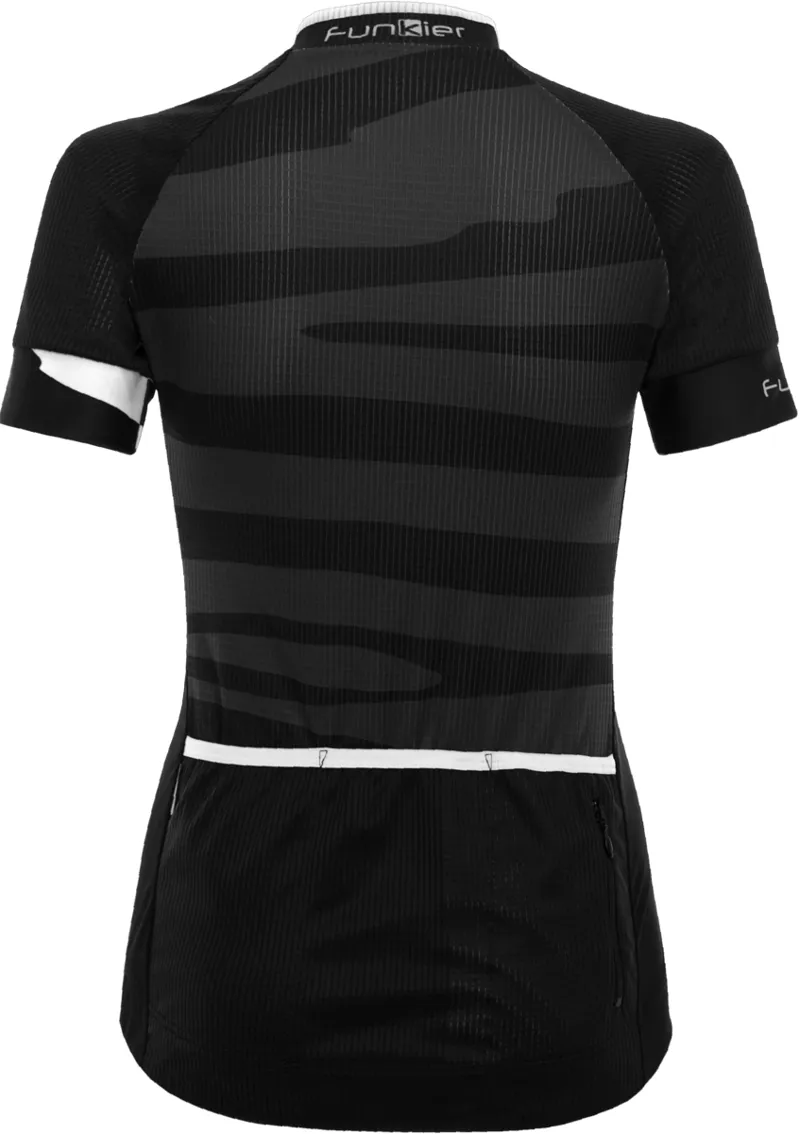 Funkier Prima Pro Ladies Short Sleeve Jersey - Black Wave 3 Funkier Prima Pro Ladies Short Sleeve Jersey - Black Wave