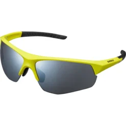 Shimano Twinspark Sunglasses - Lime Yellow Frame/Smoke Mirror Lens -Sportful Shop sew0212