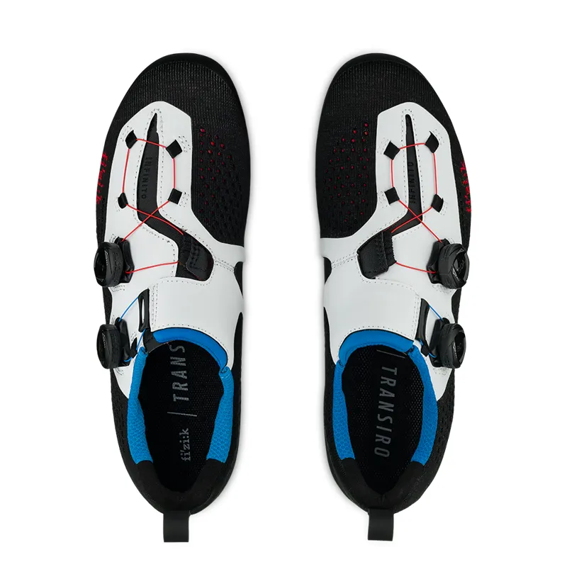 Fizik R1 Transiro Triathlon Shoes - Black/White 4 Fizik R1 Transiro Triathlon Shoes - Black/White - Image 2